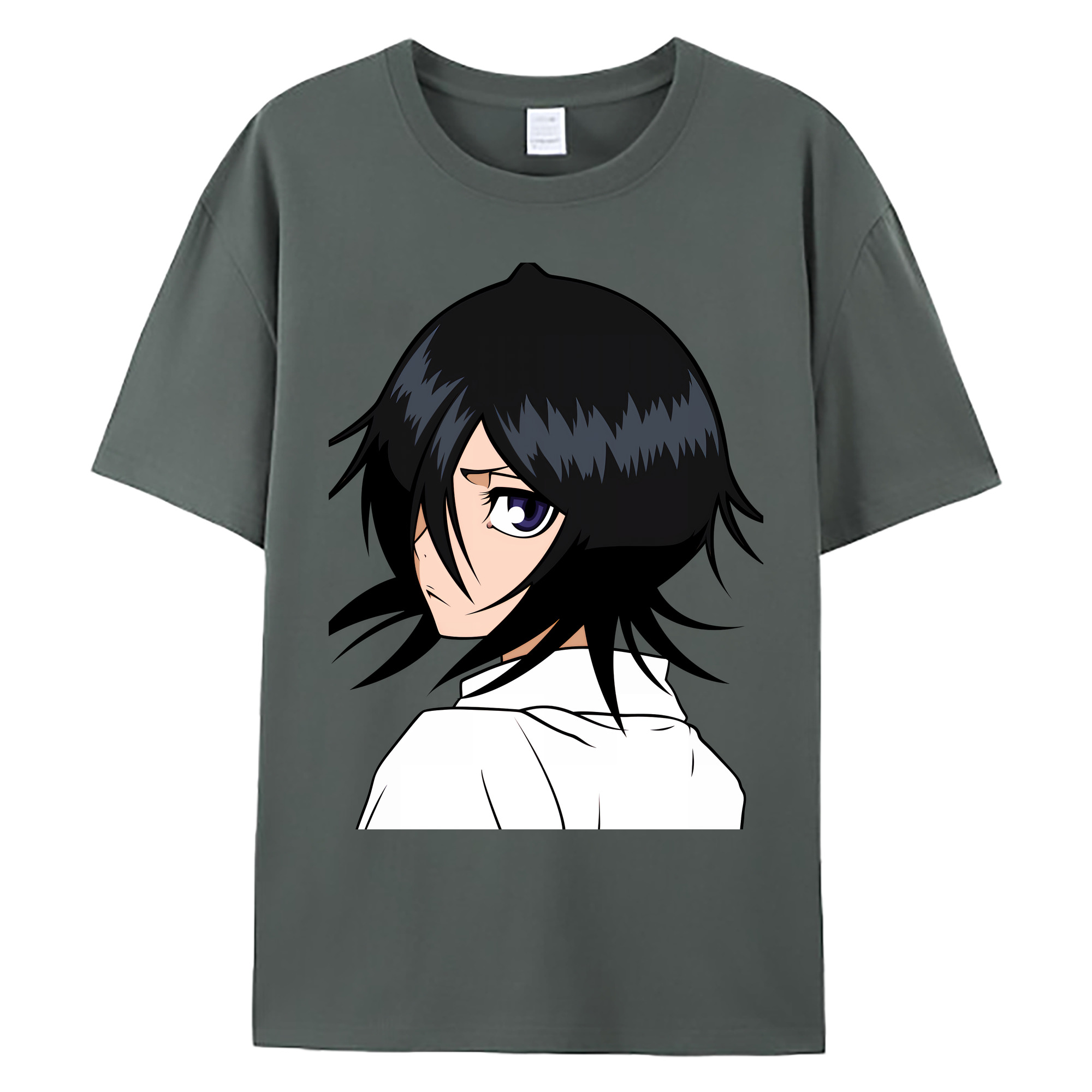 （画像用） ブリーチ 朽木ルキア BLEACH Kuchiki Rukia 綿100％ メンズ半袖Tシャツ｜肌触りやわらか＆通気性